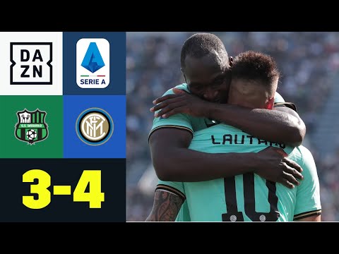 Lukaku und Lautaro Martinez schießen Inter zum Sieg: Sassuolo - Inter Mailand 3:4 | Serie A | DAZN