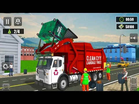 Garbage Truck Simulator 2022   Real Trash Dump Truck Offroad Driver game - Android GamePlay