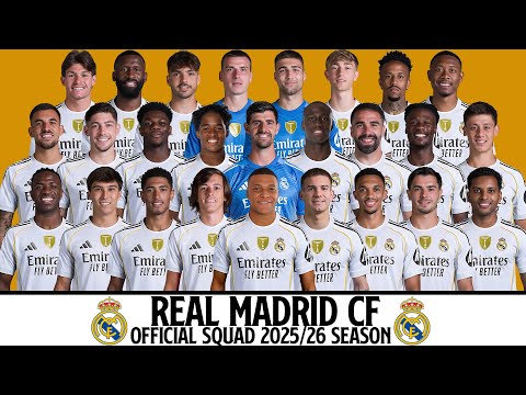 REAL MADRID CF Official Squad Season 2025/26 | LA LIGA Squad 2025/26