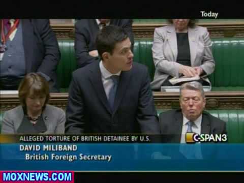 British Foreign Secretary David Miliband On "Alleged" Torture At GITMO pt.1