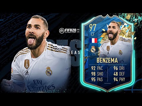 FIFA 20: KARIM BENZEMA 97 TOTSSF PLAYER REVIEW I FIFA 20 ULTIMATE TEAM