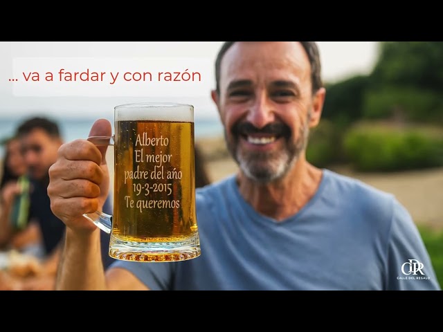 Vídeo relacionado con Jarra de cerveza personalizada cristal 500 ml | con foto, nombre o dedicatoria | regalo original (Cumpleaños)