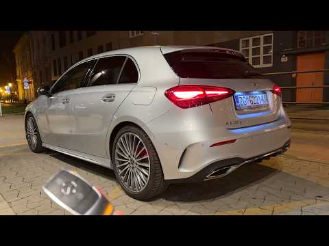 MERCEDES A CLASS Facelift at night - lovely LED lights, indicators & AMBIENT LIGHTS