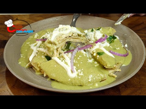 Enchiladas Verdes con Pepitas Riquísimas