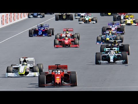 F1 2019 Cars vs All F1 Cars - LONG LIVE