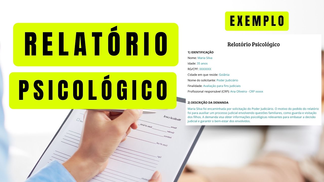 Como fazer um RELATÓRIO PSICOLOGICO?