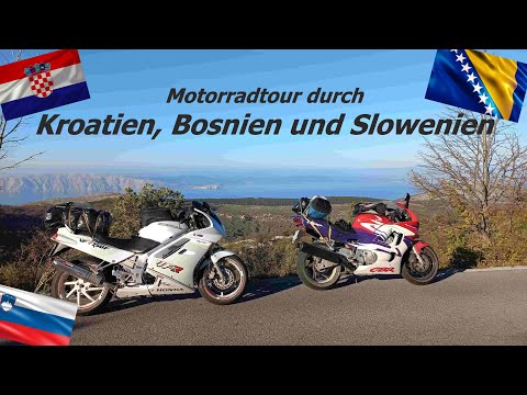 Motorradtour durch Kroatien, Bosnien und Slowenien, Biking im Balkan, mit zwei alten Motorrädern