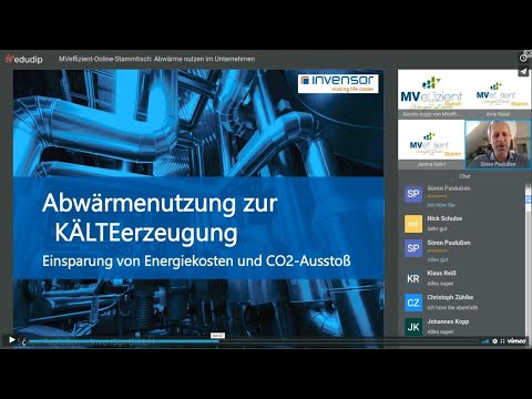 MVeffizient-Online-Stammtisch: Abwärme nutzen im Unternehmen - 08.10.2020