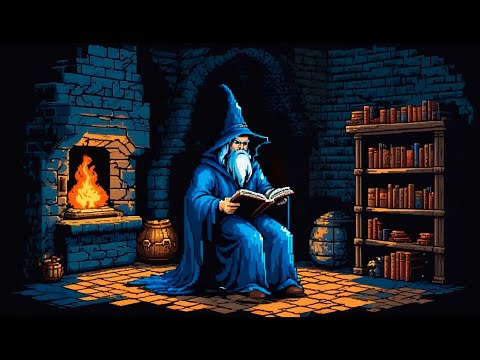 The wizard lit the fireplace...come in and Study in this peaceful room...