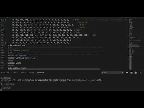 More live playing with 4klang (x86 assembly music programming)