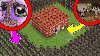Download lagu 1,000,000 SIREN HEADS VS. HOUSE OF TNT | CAN WE SURVIVE? MINECRAFT TROLL MOVIE mp3