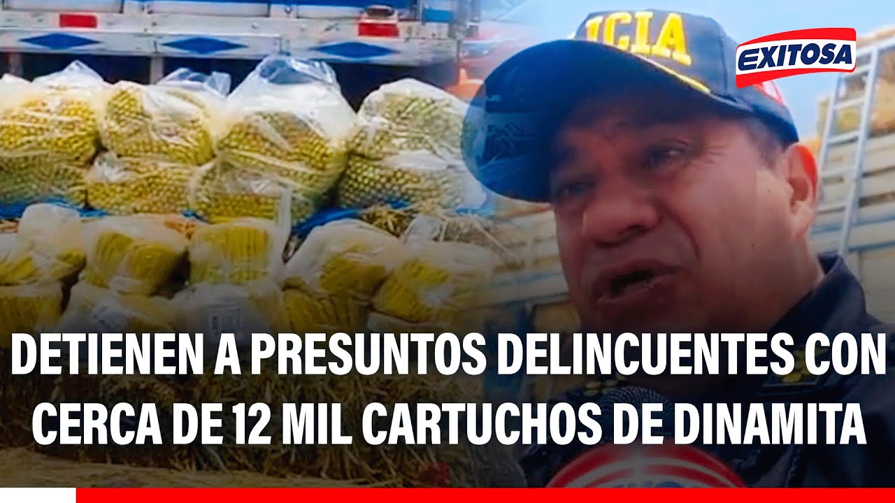 🔴🔵 Chilca: Detienen a dos presuntos delincuentes con cerca de 12 mil cartuchos de dinamita