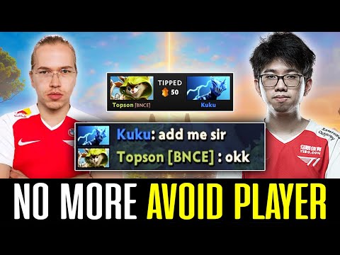 TOPSON meet his New Captain "T1.KUKU" - NO MORE AVOIDED PLAYER DOTA 2