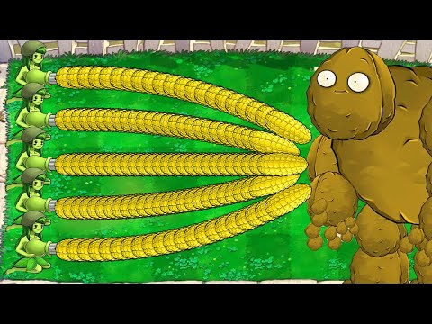 PVZ PC Fusion Challenge!! Gatling Cob Cannon VS Zombies Tall-nut | PVZ 2 #65