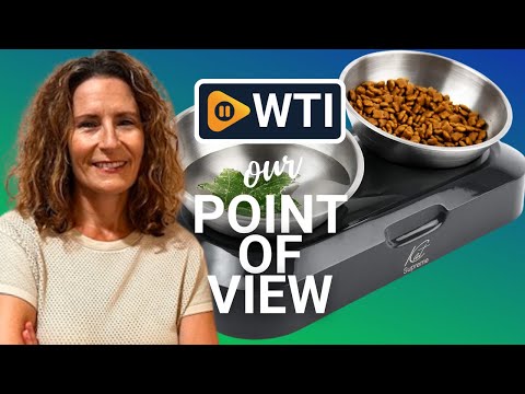 Tilted Cat Food Bowls - Raised Cat Food Bowls - WTI product video review