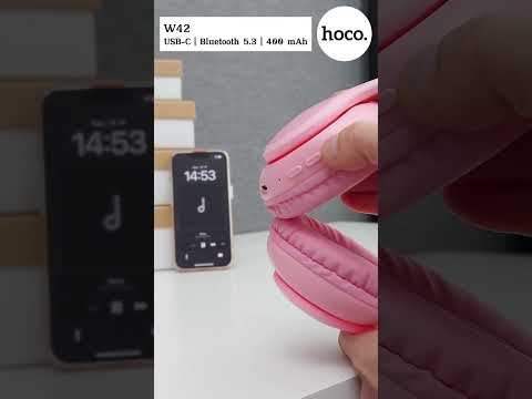 🎧 Hoco W42 Cat Ear | Stylish Wireless Headphones with LED Light Effects! 🚀