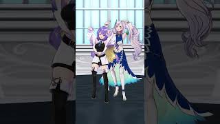 【#hololive mmd】『V』ワチャメカダンス 【パヴォリア・レイネ Pavolia Reine ムーナ・ホシノヴァ Moona Hoshinova】#hololive #mmdホロライブ