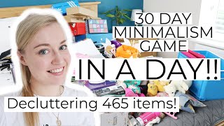 30 Day Minimalism Game IN A DAY!