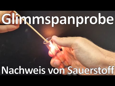 Glowing splint test for the detection of oxygen / for oxygen / oxygen detection - Chemistry School