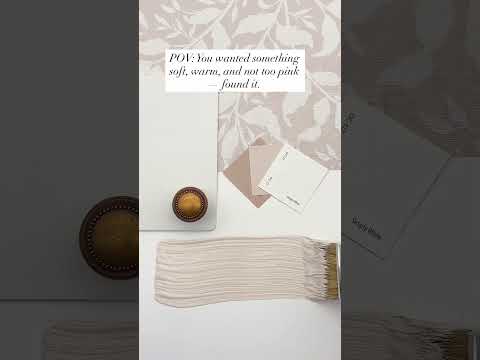 BM Soft Satin is a paint color with that perfect mix of pink, peach, and beige. #benjaminmoore