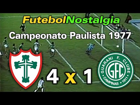 Portuguesa 4 x 1 Guarani - 22-06-1977 ( Campeonato Paulista )