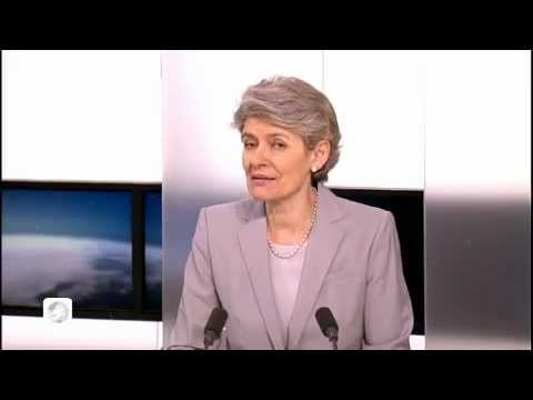 Irina Bokova (Unesco) sur le plateau de TV5Monde (09/02/13)