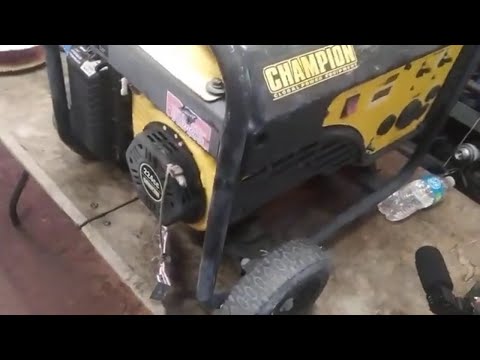 * Champion 4000 generator recoil rope repair, 4000 watt generator pull rope repair