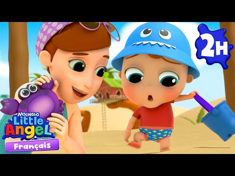 Bébé a la plage ! Chaud ou froid? | Comptines avec Bébé Louis | Little Angel Français