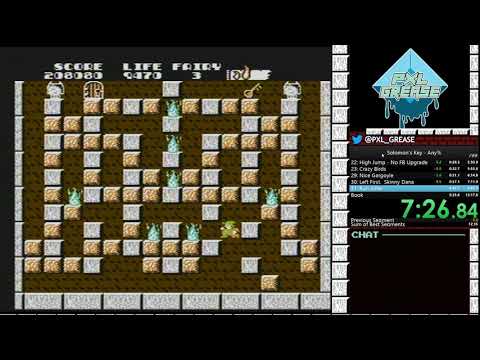 Solomon's Key Any% in 13:09.89 by PxlGrease!