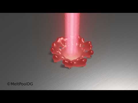 Laser melting of a metal plate