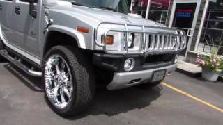 2009 HUMMER H2 RIDING ON CUSTOM 26 INCH CHROME RIMS & TIRES