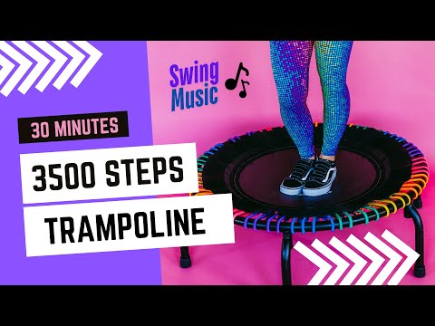 30 Minute Swing Music Rebounder Walk Workout | 3500 Steps of Fun for Seniors & Beginners thumbnail