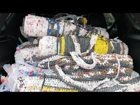 Local group making mats to help homeless and environment