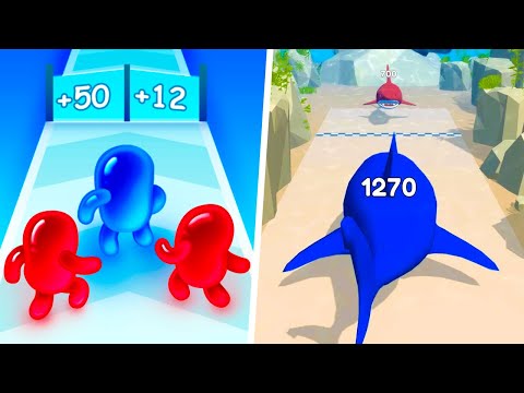 Play 123456 Video Games High Score Join blob Clash vs  Shark Evolution - Gameplay  Max Levels Part 2