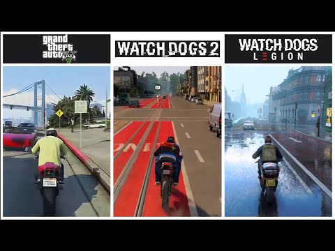 Watch Dogs Legion Vs Gta 5 Vs Watch Dogs 2 Gameplay Comparison