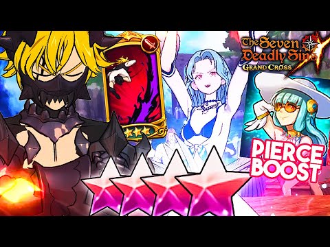OVER 200% PIERCE?! DEMON MELIODAS EASTIN COMBO GOES INSANE!! | Seven Deadly Sins: Grand Cross
