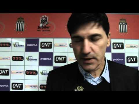 Felice Mazzu après R.Charleroi S.C - K.V. Ostende