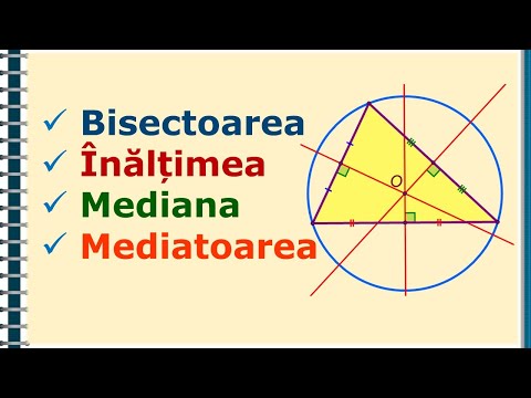 Linii importante in triunghi: bisectoarea, inaltimea, mediana, mediatoarea