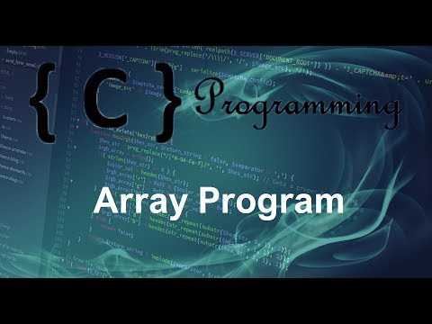 C programming Tutorial – 13 – Array Program