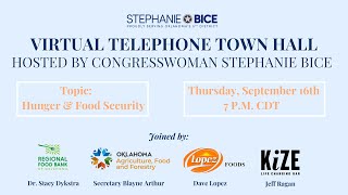 Congresswoman Stephanie Bice Virtual Town Hall on Hunger &amp; Food Security
