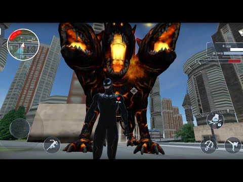 Flying Venom Spider Monster City Battle | Venom Superhero Crime City Rescue - Android GamePlay