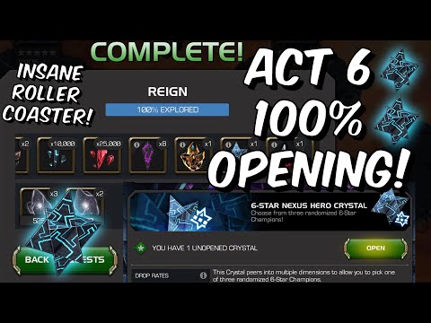 Act 6 100% Crystal Opening - 6 Star Nexus Crystal Opening & LOTS MORE! - Marvel Contest of Champions