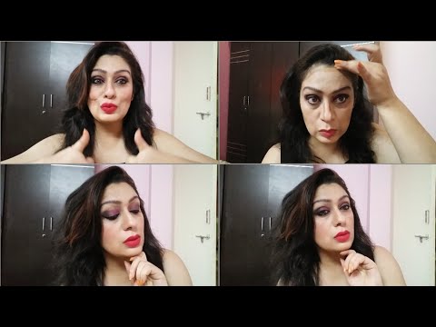 How to do CONTOURING for Beginners |Makep Under rs 100 products pink Smoky eye Makeup | Makeup Hacks