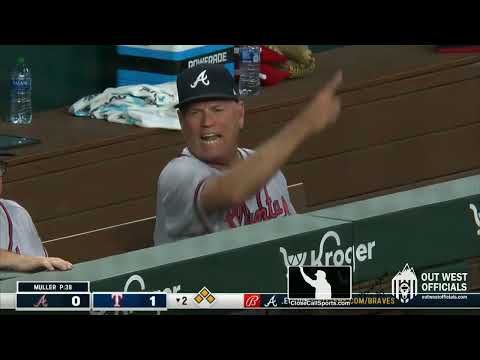 Ejection 020 - Rick Kranitz Ejected During Braves' Mound Visit After Check Swing Ball Four Call