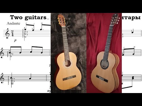 "Two guitars...//Les deux guitares...//Две гитары..." à la guitare