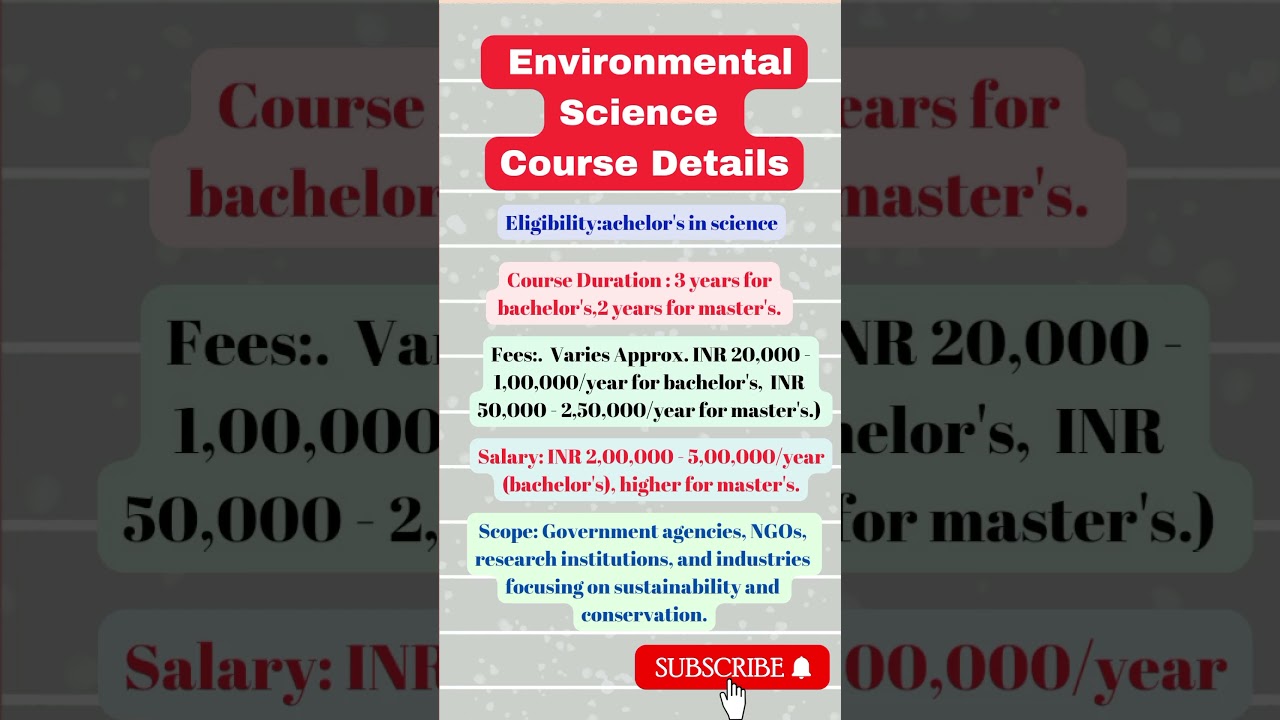Environmental Science Course Details Eligibility,Fees,Salary #youtubeshorts #shorts #mumbaiwalesir