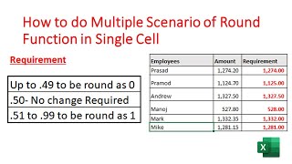 How to do Multiple Scenario of Round Function in Single Cell