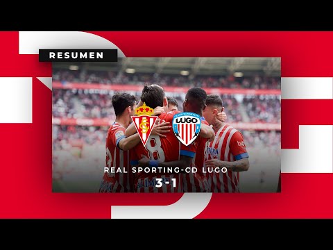 Resumen Real Sporting-CD Lugo (3-1)
