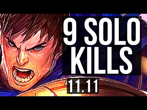 GAREN vs NOCTURNE (TOP) | 9 solo kills, 600+ games, Legendary, 1.0M mastery | NA Diamond | v11.11