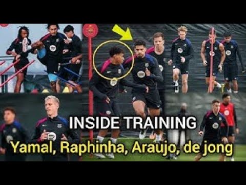 INSIDE TRAINING | Yamal, Lewandoski, Raphinha, Olmo, Pedri explosive training🔥 Barcelona training💯